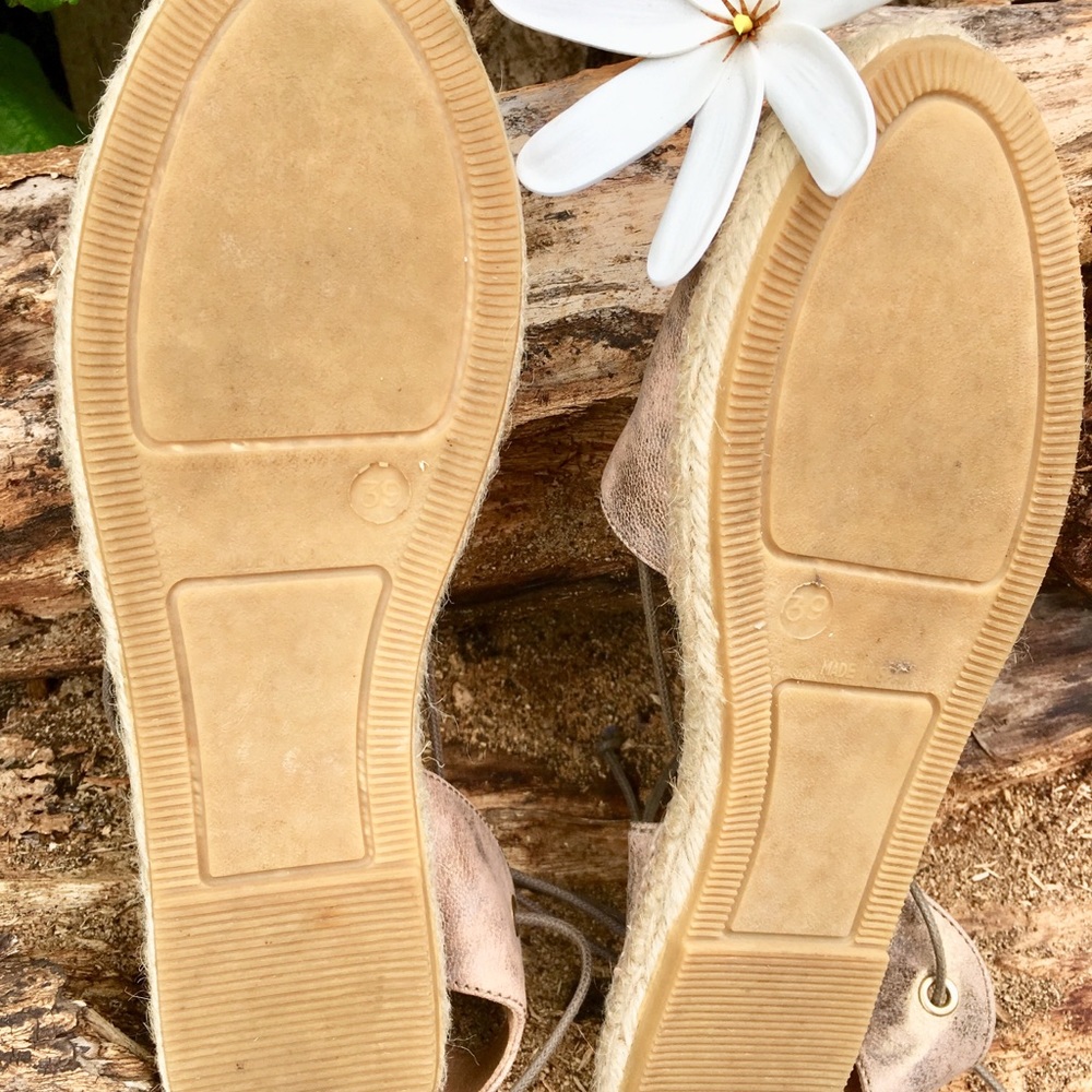 🍂 MADE IN SPAIN 2PC LEATHER ESPADRILLES🍂 - Picture 3 of 6